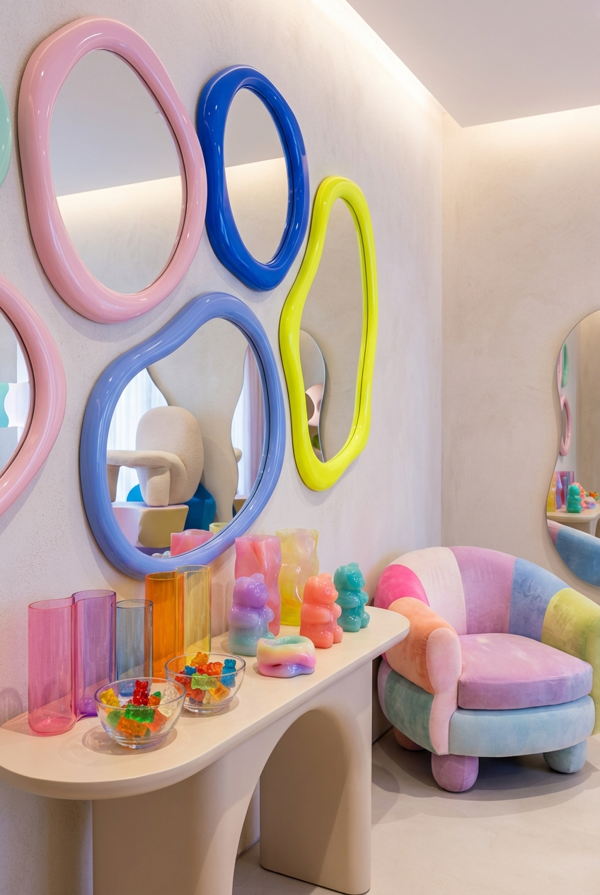 Gimme Gummy Decor Ideas with Blob Mirrors