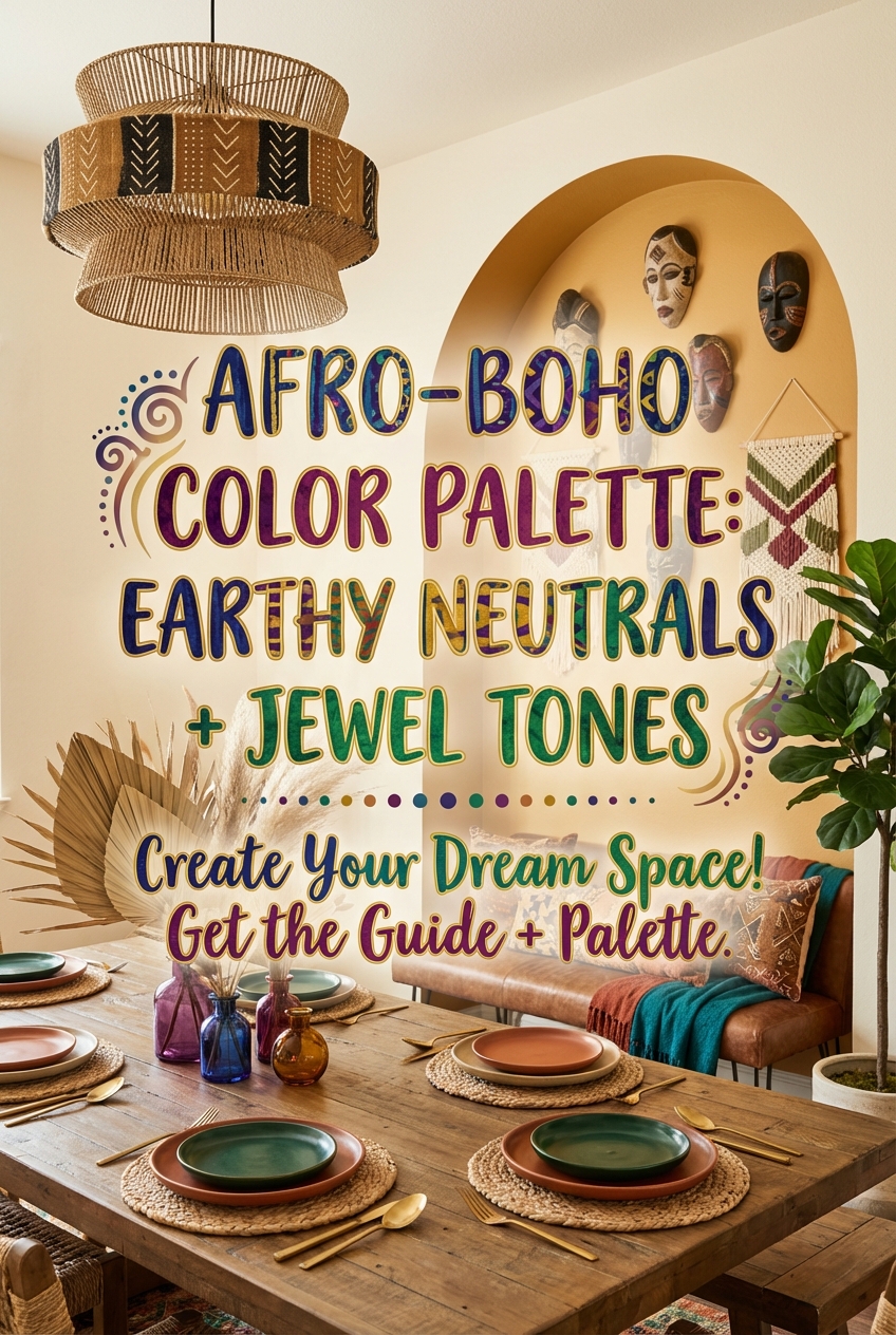 Afro-Boho Dining Room Color Palette: Earthy Neutrals + Jewel Tones - photo 2