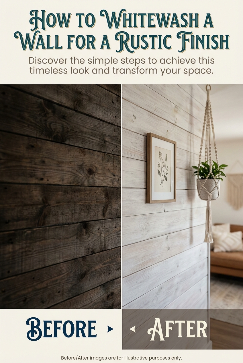 How to Whitewash a Wall for a Rustic Finish - photo 5