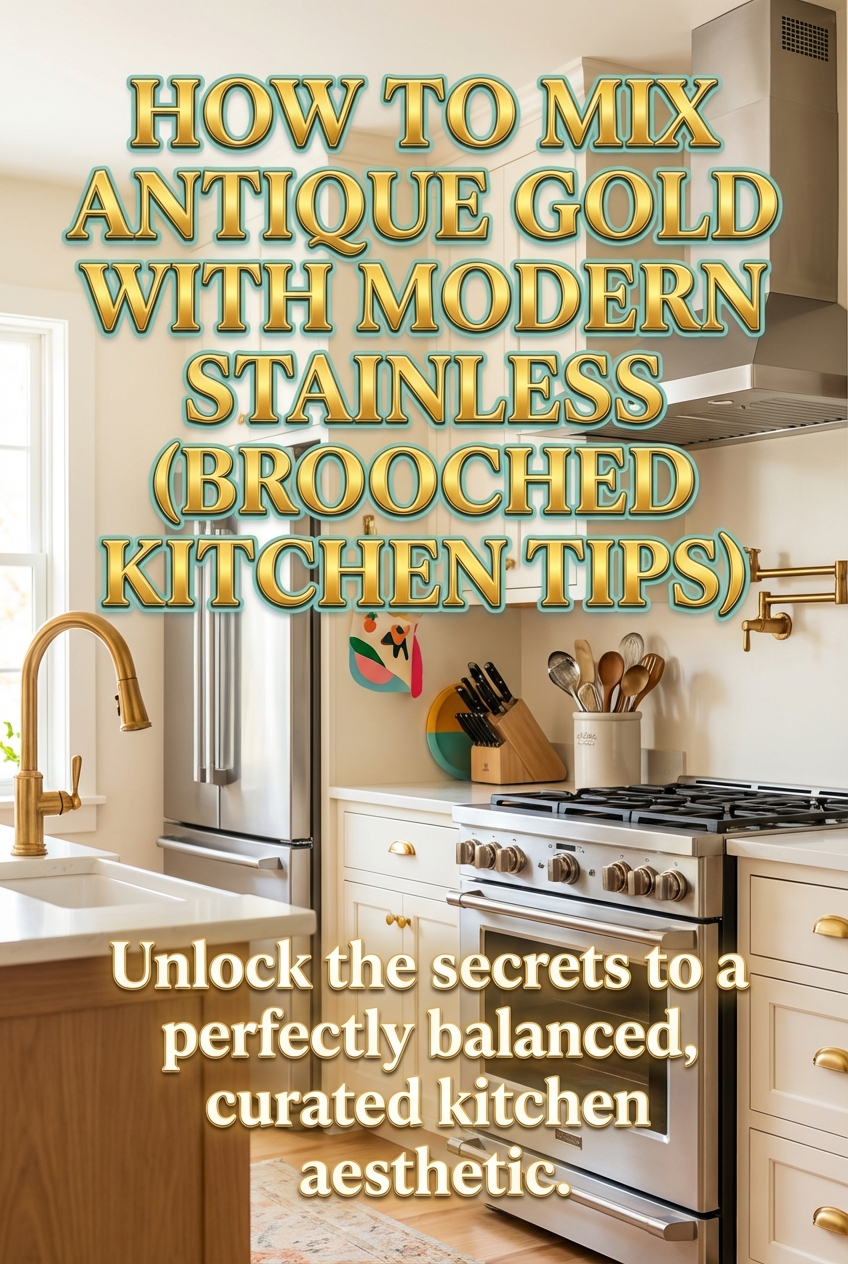 How to Mix Antique Gold with Modern Stainless (Brooched Kitchen Tips) - photo 2