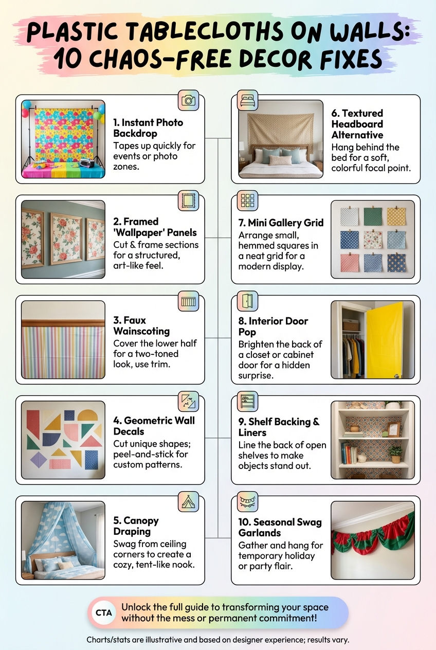 Walls with Plastic Tablecloths Decorating: 10 Fixes That Fill It Without Chaos - photo 3