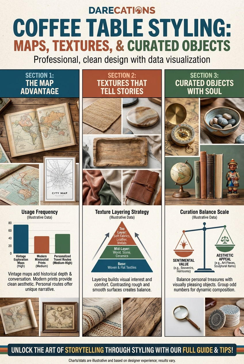 Darecations Coffee Table Styling: Maps, textures, and curated objects - photo 3