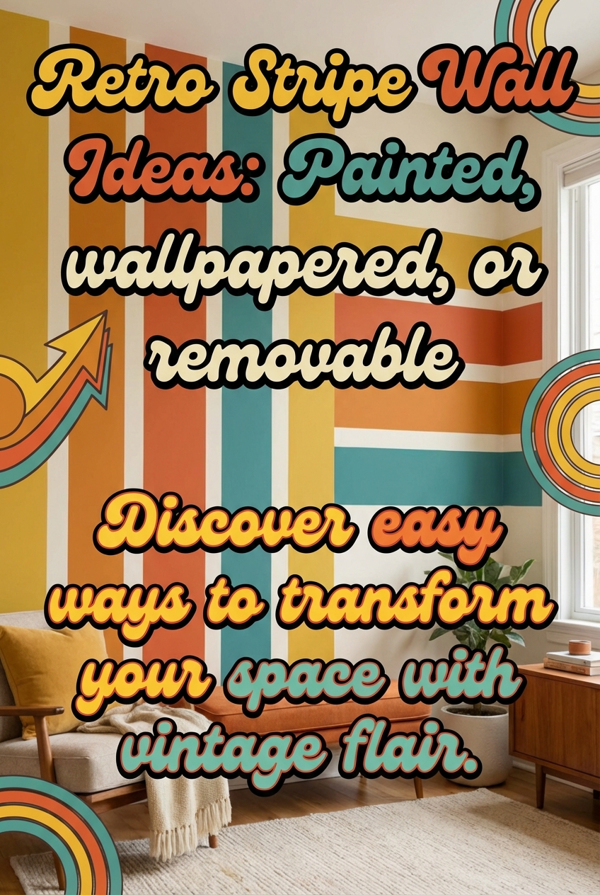 Retro Stripe Wall Ideas: Painted, wallpapered, or removable - photo 2