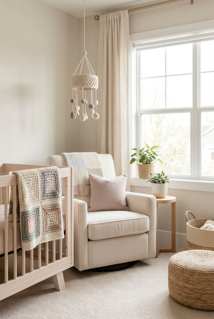 Modern Crochet Nursery Decor: Calm, Sweet, and Not Themed