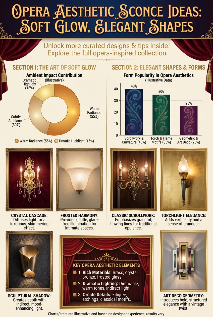 Opera Aesthetic Sconce Ideas: Soft Glow, Elegant Shapes - photo 3
