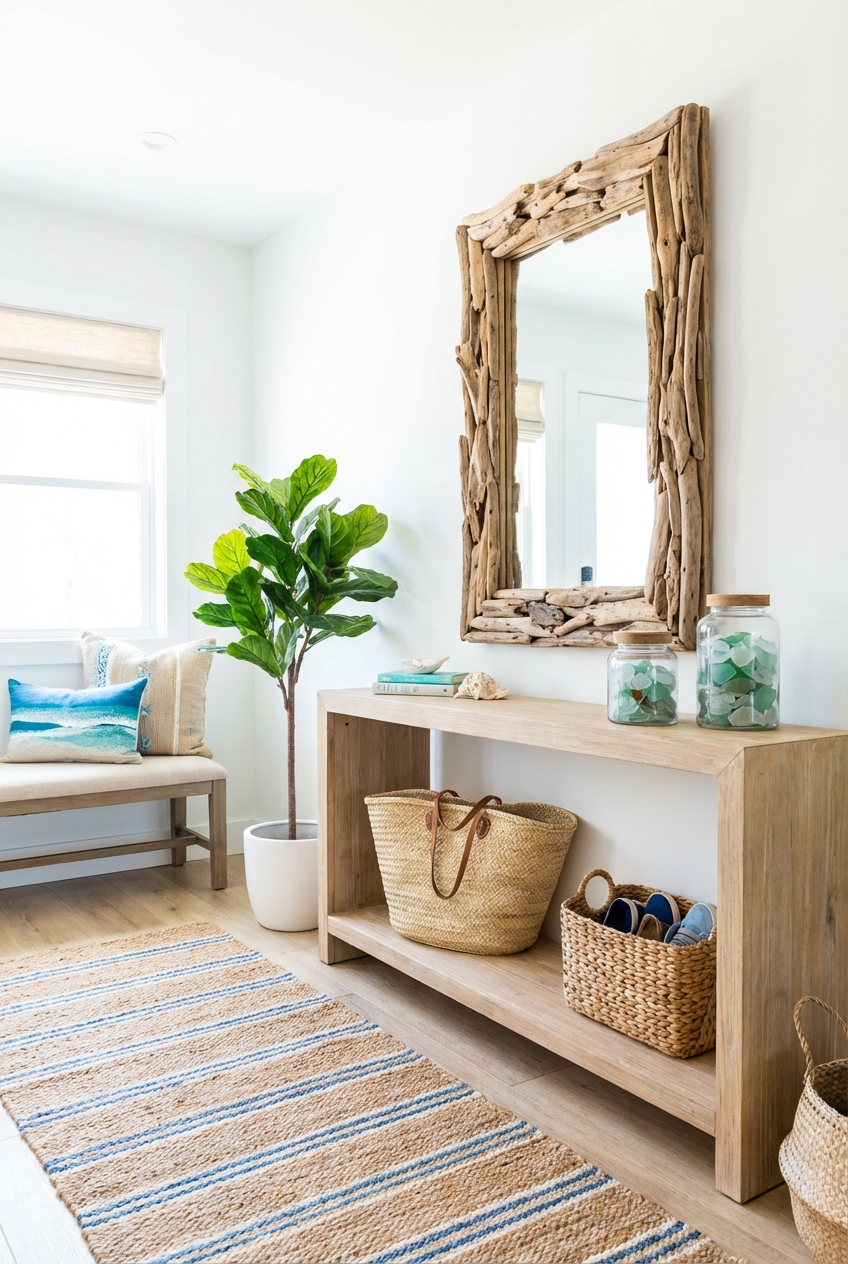 Beachy Entryway Makeover Coastal Decor Tips