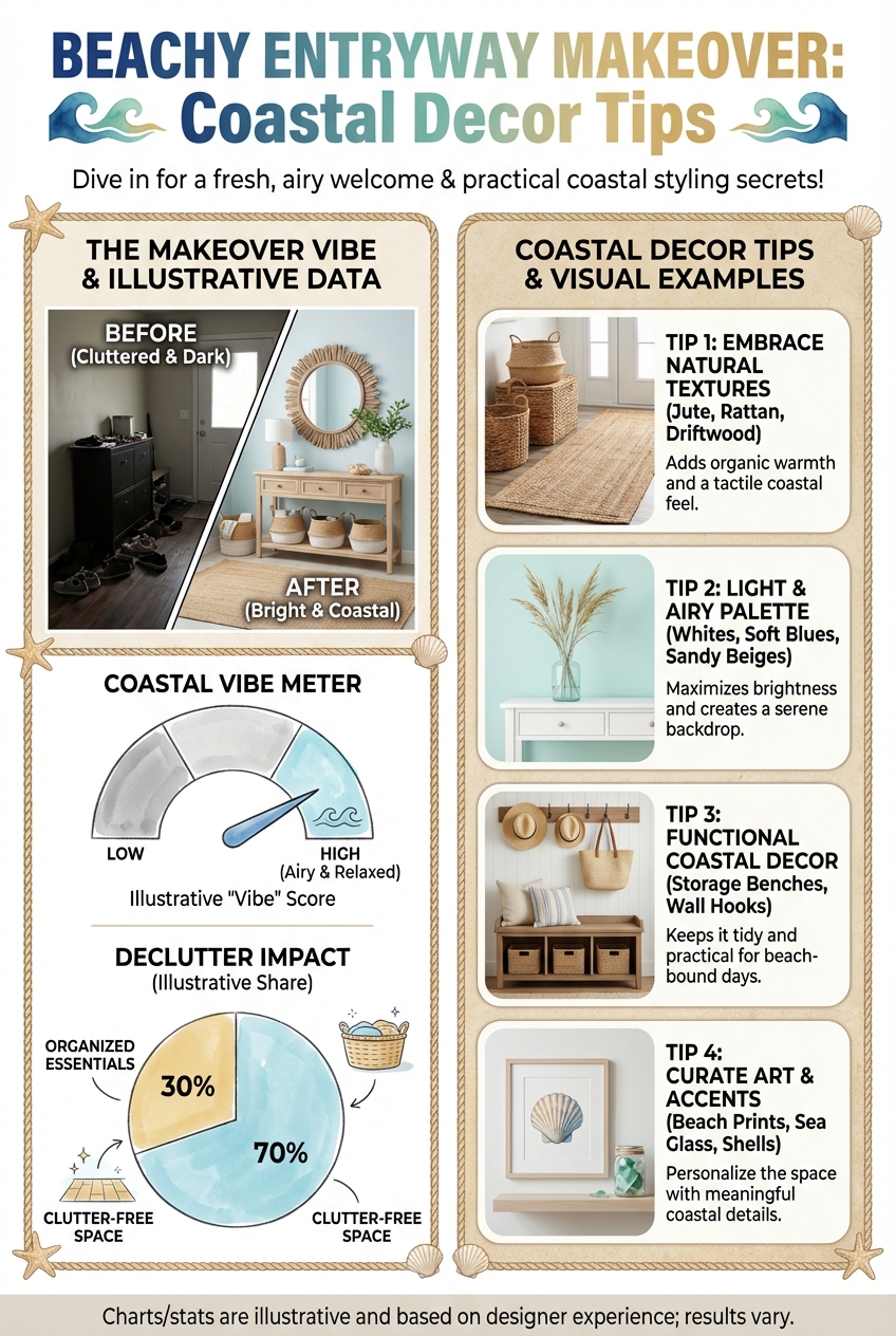Beachy Entryway Makeover Coastal Decor Tips - photo 3