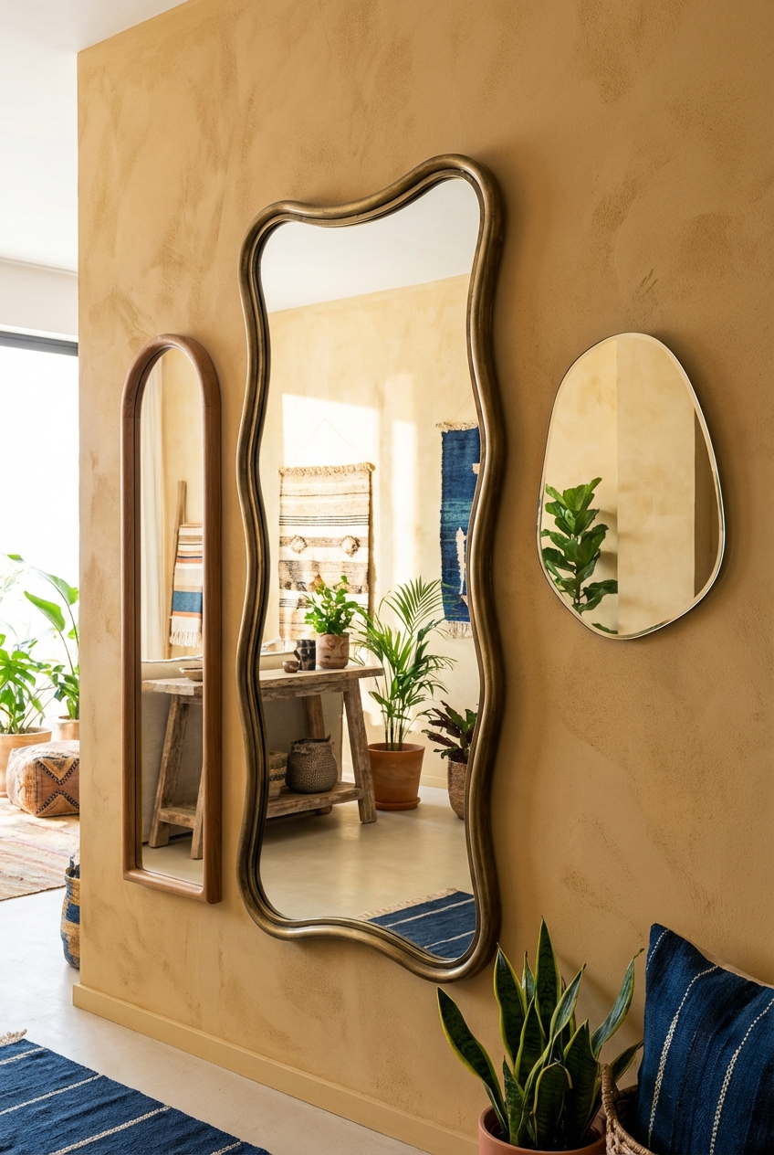Mystic Outlands Mirror Ideas for Entryways: Wavy, Arched, and Organic