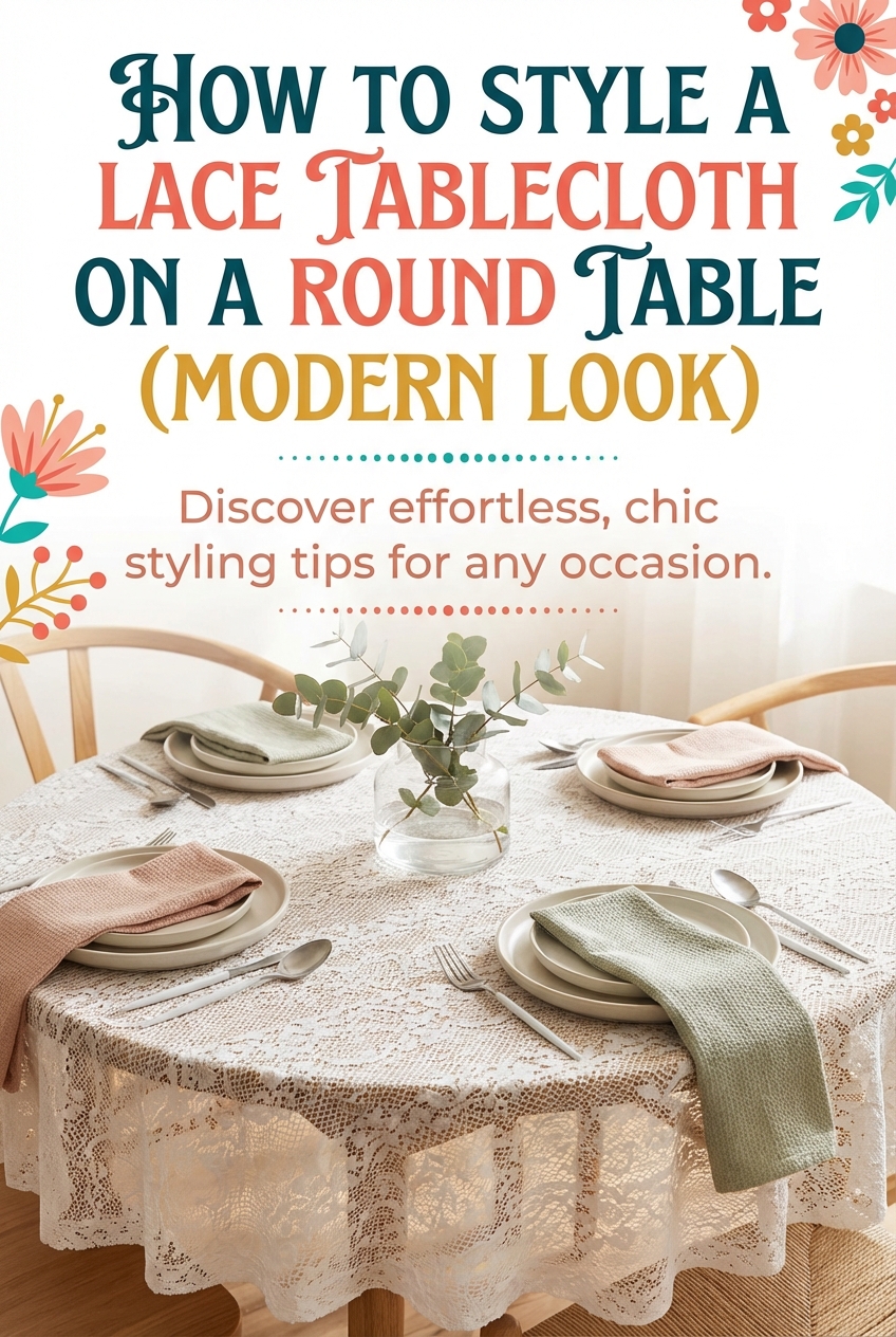 How to Style a Lace Tablecloth on a Round Table (Modern Look) - photo 2