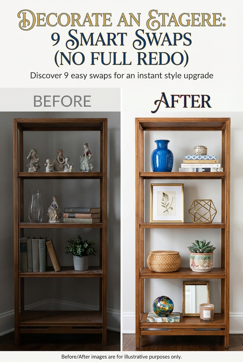 Decorate an Etagere: 9 Smart Swaps (no Full Redo) - photo 5