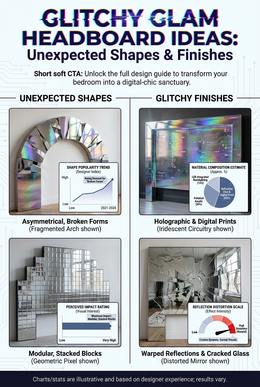 Glitchy Glam Headboard Ideas: Unexpected Shapes and Finishes - photo 3