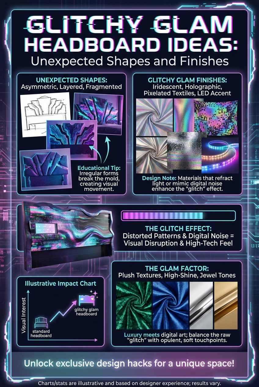 Glitchy Glam Headboard Ideas: Unexpected Shapes and Finishes - photo 4
