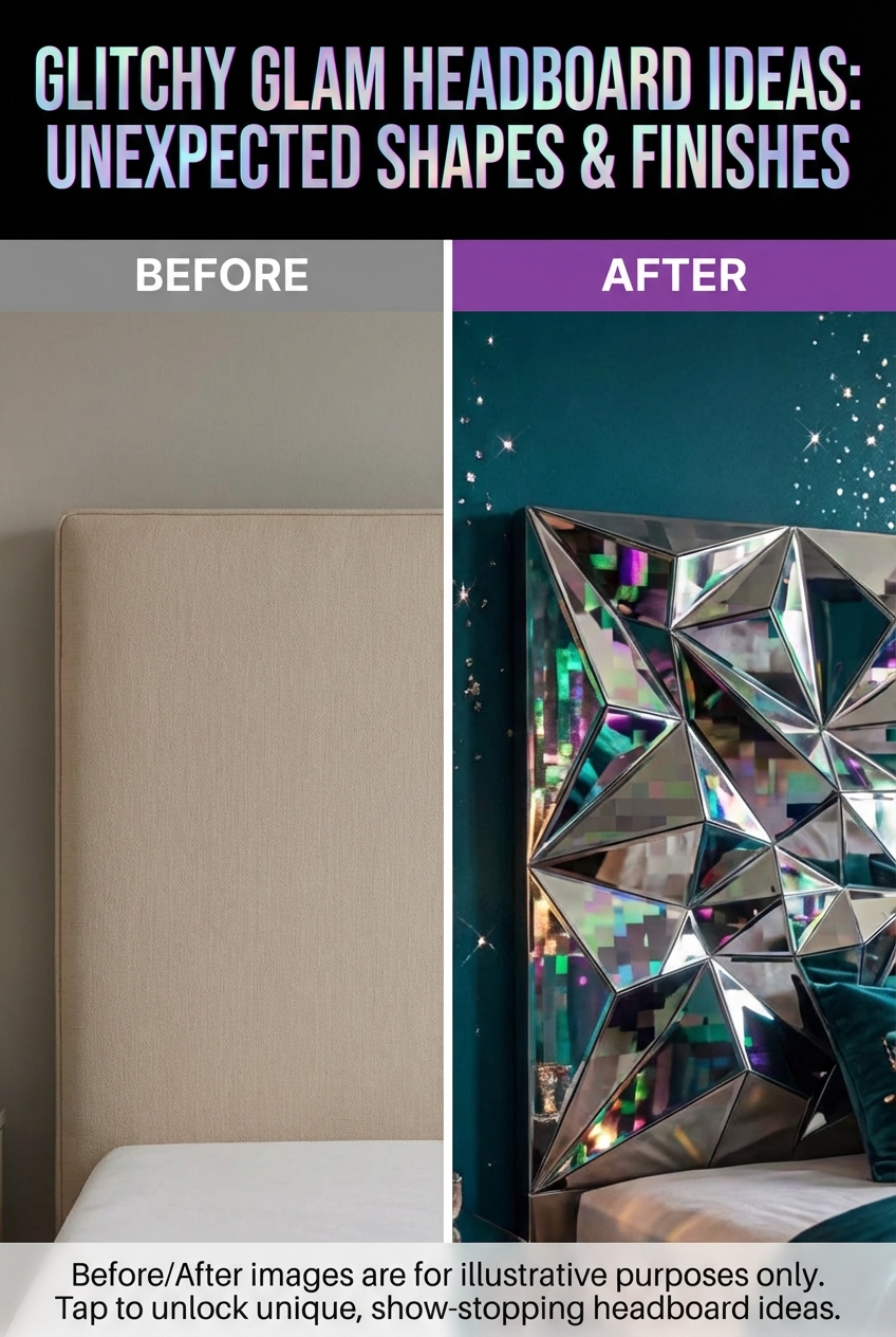 Glitchy Glam Headboard Ideas: Unexpected Shapes and Finishes - photo 5