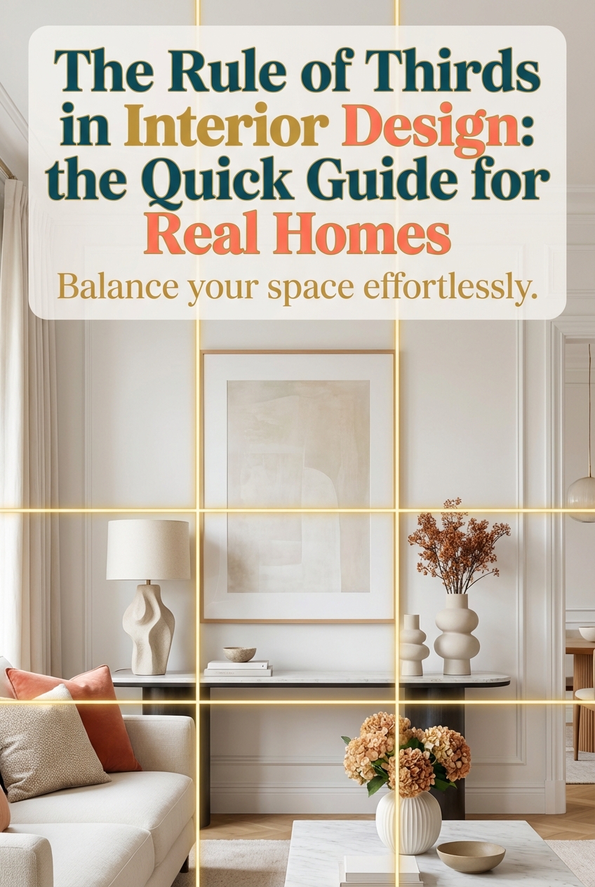 The Rule of Thirds in Interior Design: the Quick Guide for Real Homes - photo 2