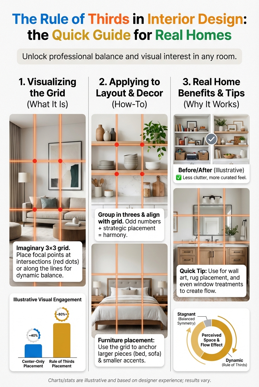 The Rule of Thirds in Interior Design: the Quick Guide for Real Homes - photo 3