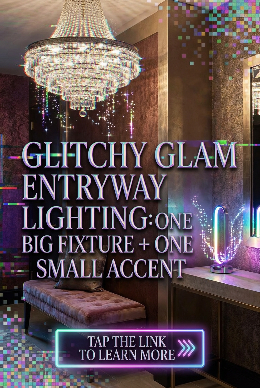 Glitchy Glam Entryway Lighting: One Big Fixture + One Small Accent - photo 2
