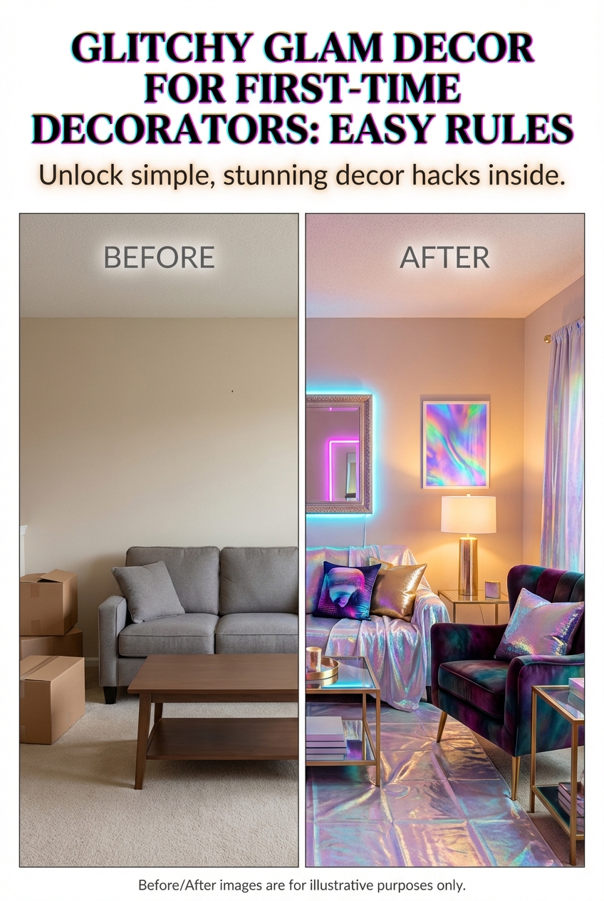Glitchy Glam Decor for First-Time Decorators: Easy Rules - photo 5