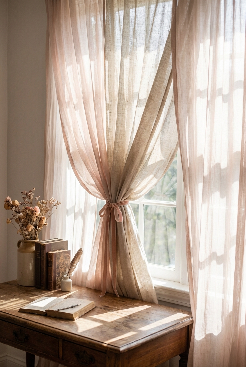 Poetcore Curtain Ideas: Sheers, Linen, and Romantic Draping