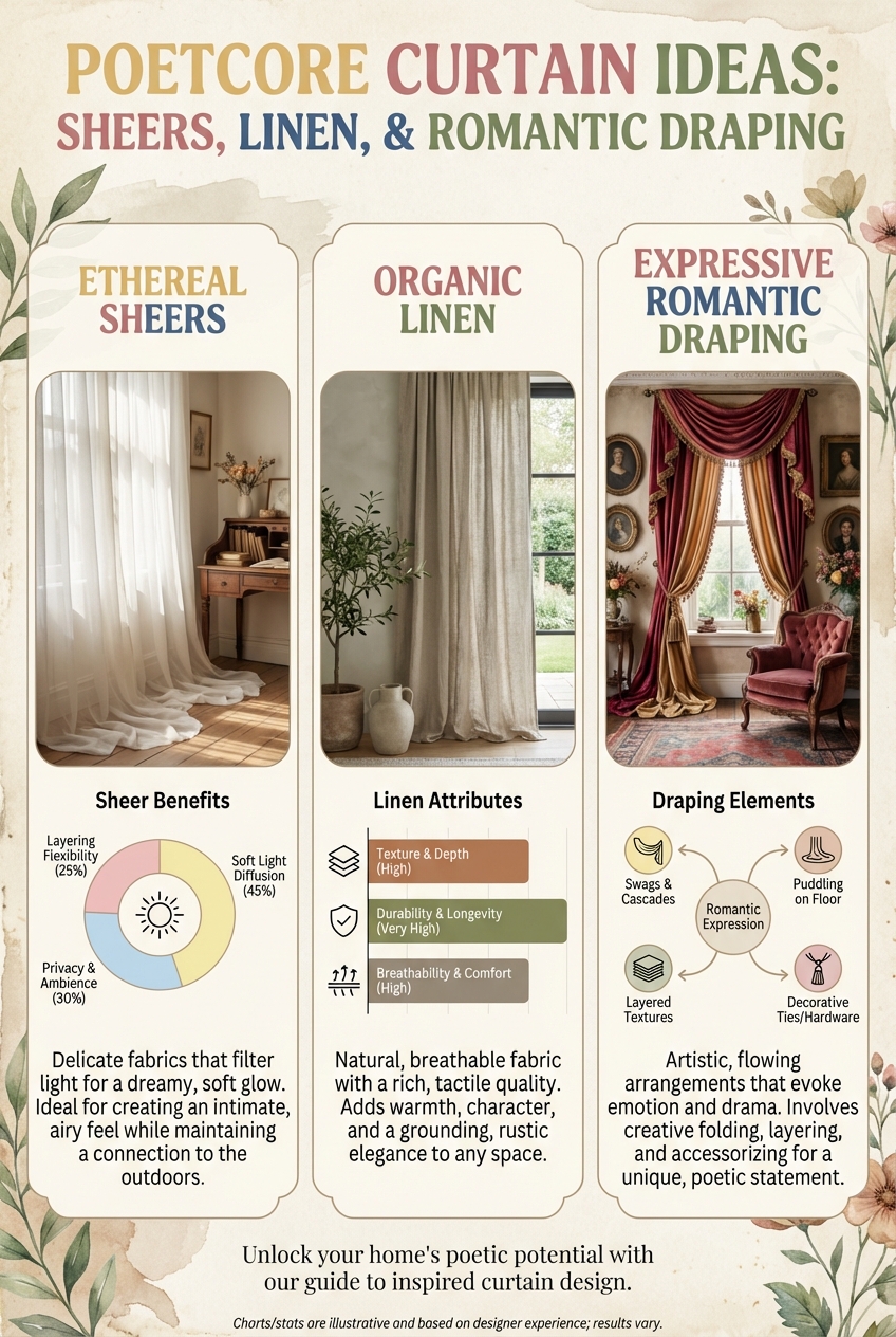 Poetcore Curtain Ideas: Sheers, Linen, and Romantic Draping - photo 3