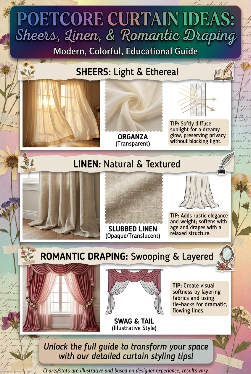 Poetcore Curtain Ideas: Sheers, Linen, and Romantic Draping - photo 4