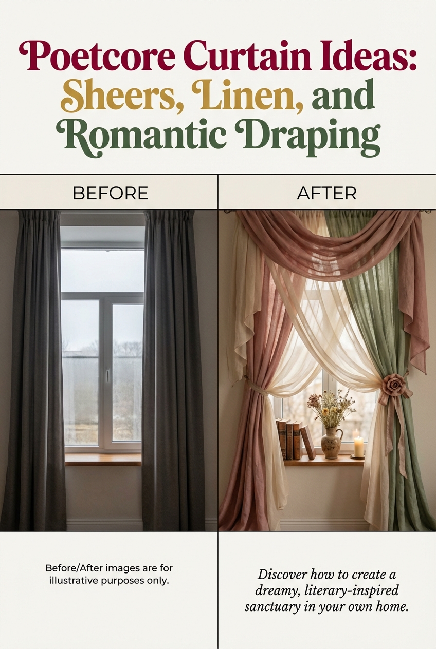 Poetcore Curtain Ideas: Sheers, Linen, and Romantic Draping - photo 5