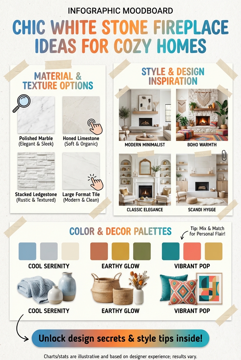 Chic White Stone Fireplace Ideas for Cozy Homes - photo 4