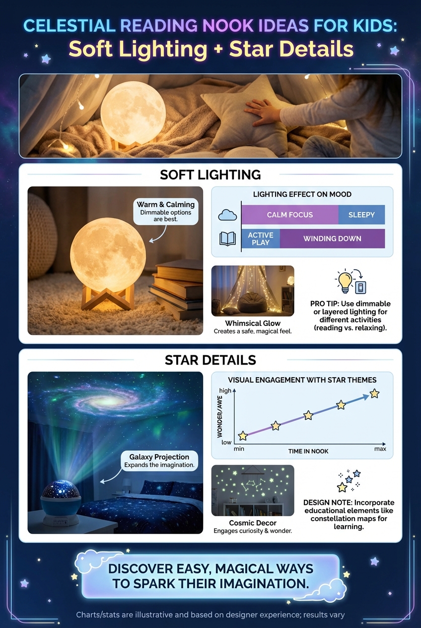 Celestial Reading Nook Ideas for Kids: Soft Lighting + Star Details - photo 3