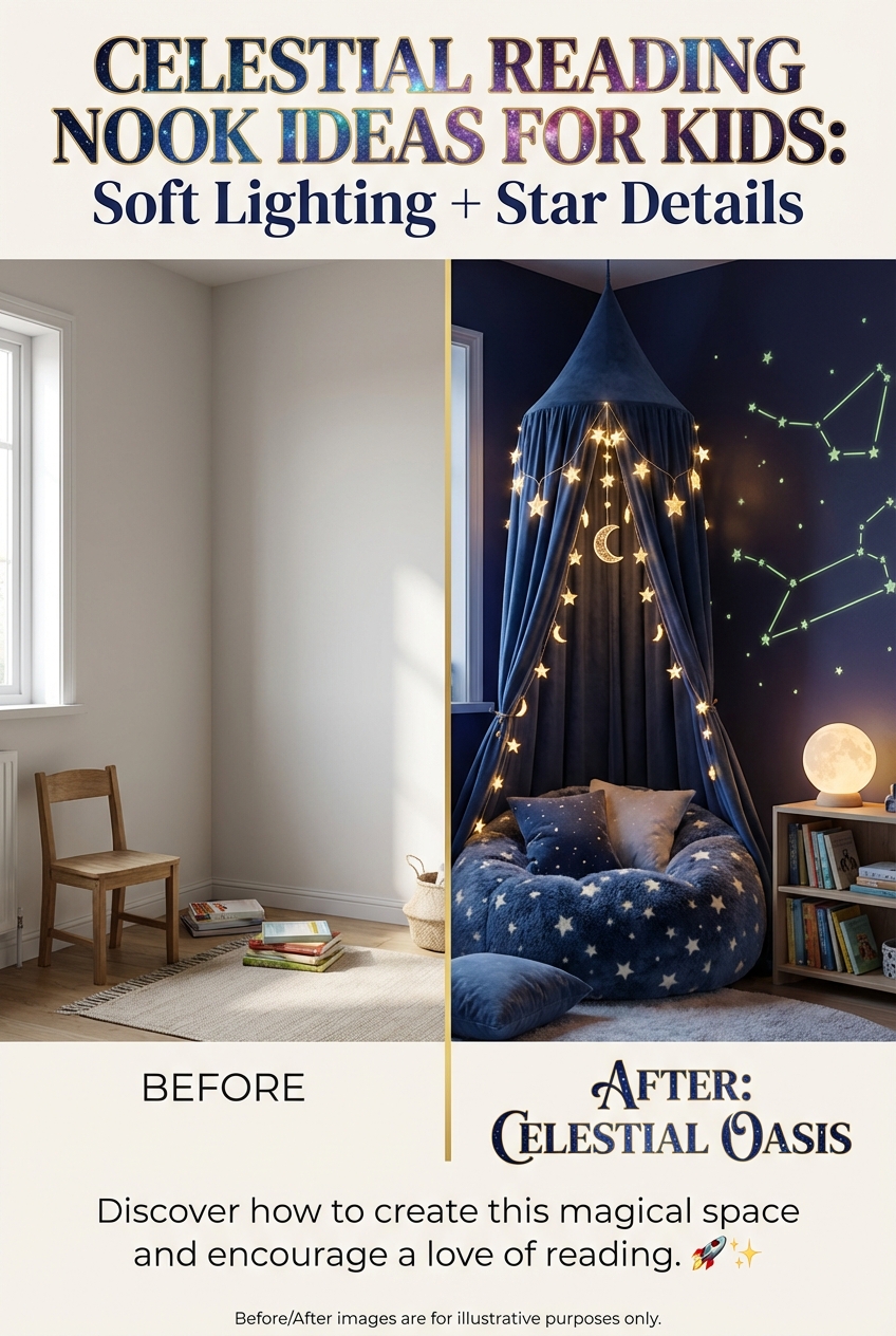 Celestial Reading Nook Ideas for Kids: Soft Lighting + Star Details - photo 5