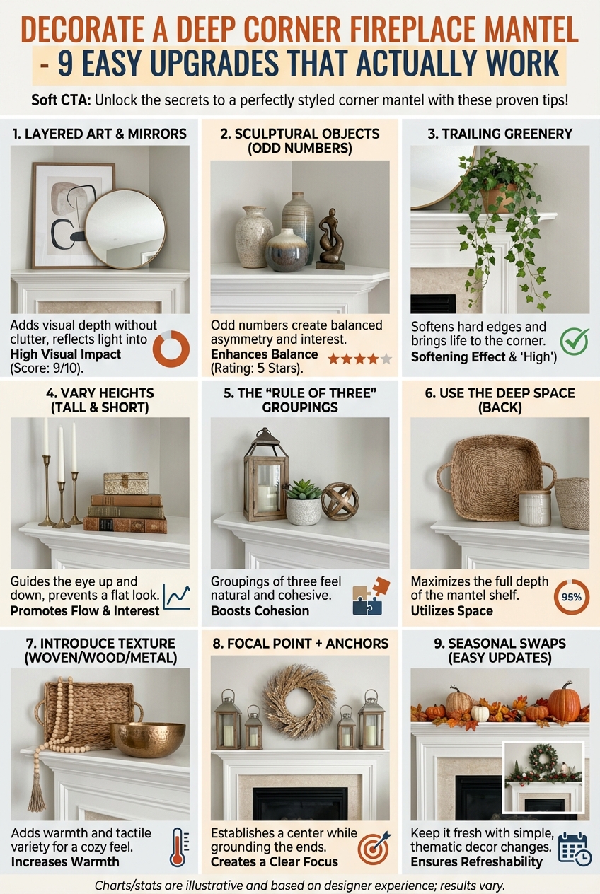 Decorate a Deep Corner Fireplace Mantel – 9 Easy Upgrades That Actually Work - photo 3