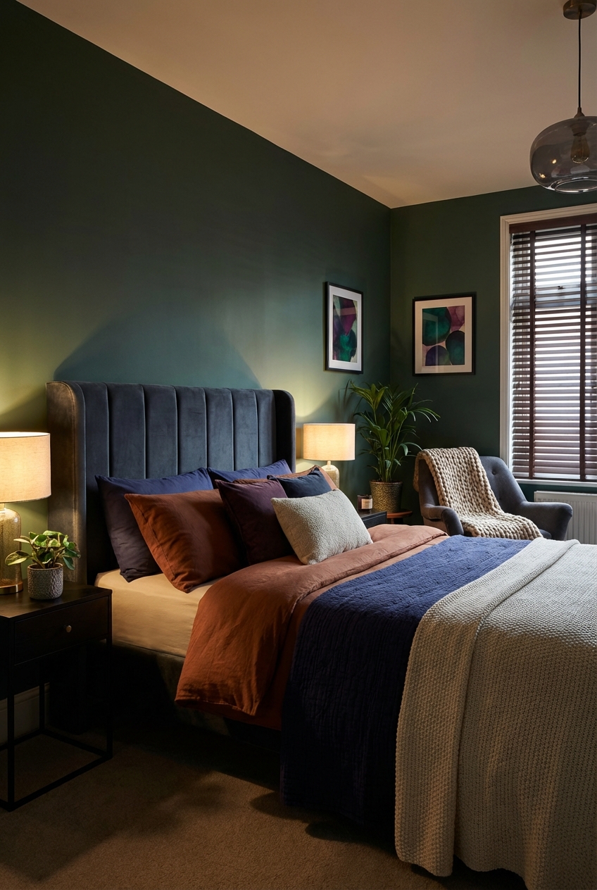 How to Create a Moody Bedroom Without Black Paint