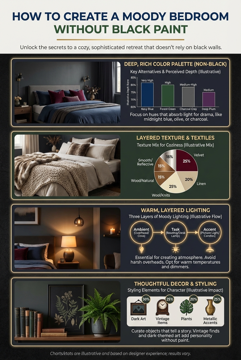 How to Create a Moody Bedroom Without Black Paint - photo 3