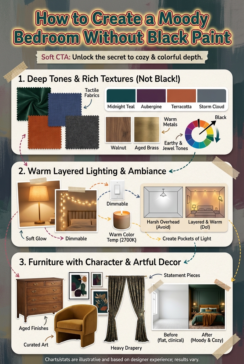 How to Create a Moody Bedroom Without Black Paint - photo 4