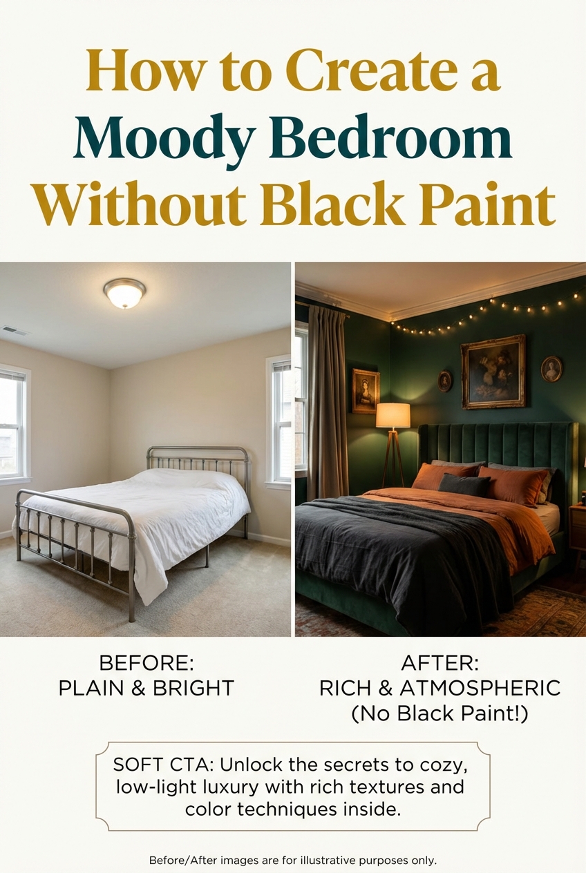 How to Create a Moody Bedroom Without Black Paint - photo 5