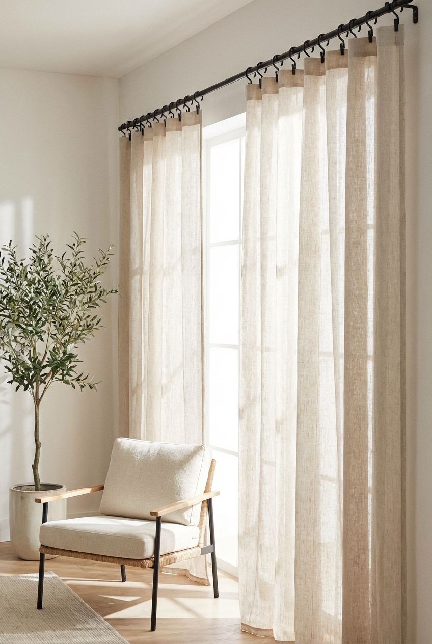 Hang Curtains with Hooks: the Fast Way to Avoid a Bulky Look (without a Full Redo)