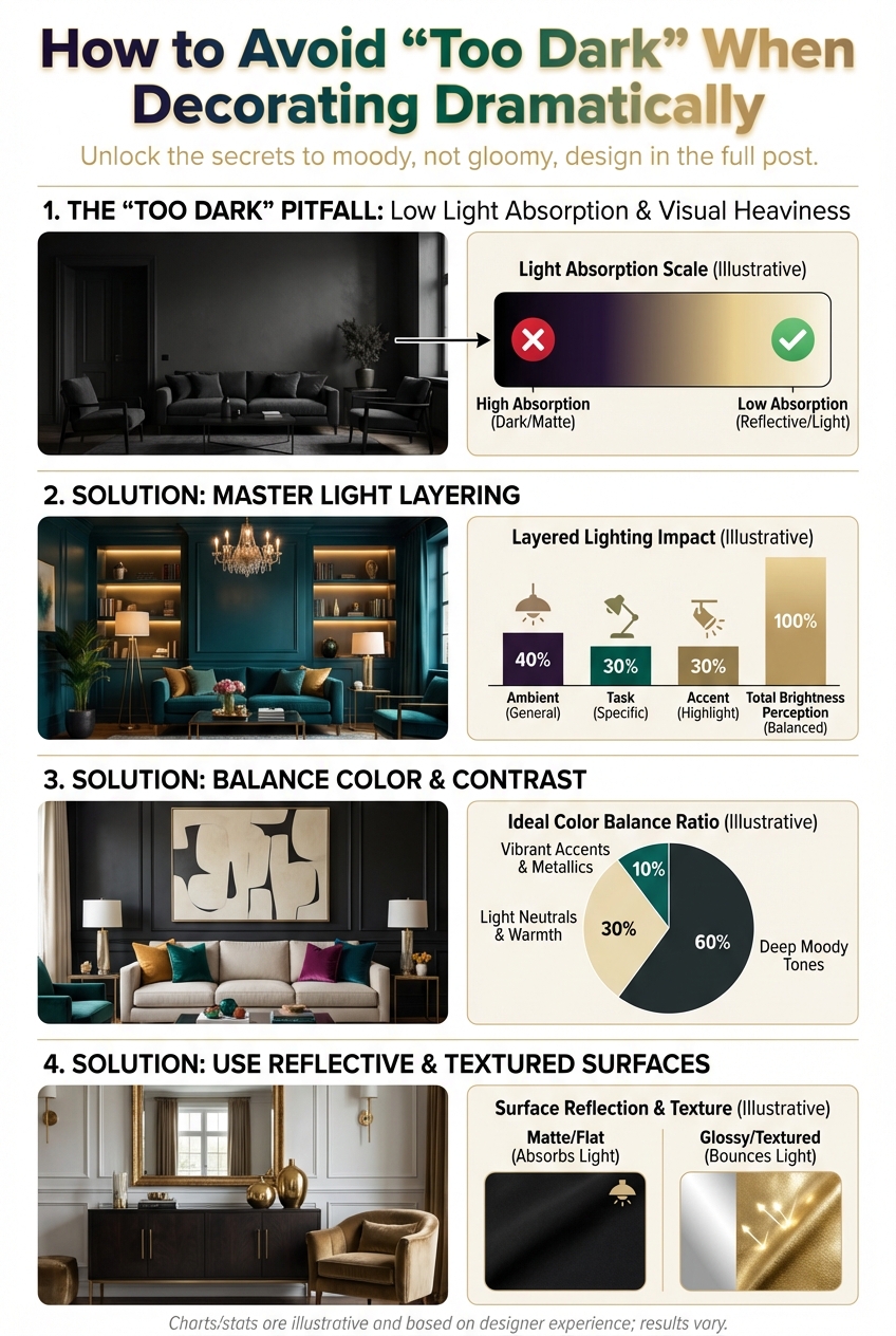 How to Avoid “Too Dark” When Decorating Dramatically - photo 3