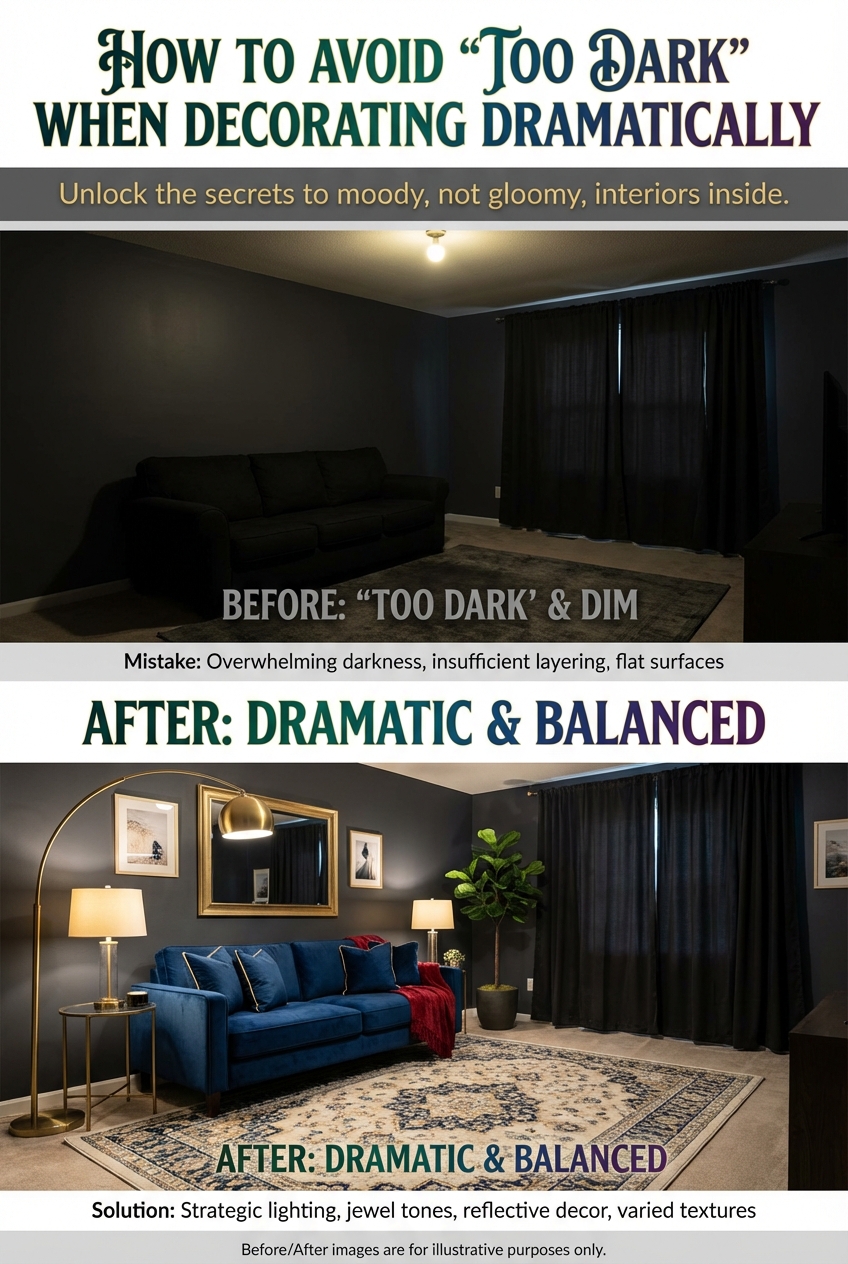 How to Avoid “Too Dark” When Decorating Dramatically - photo 5