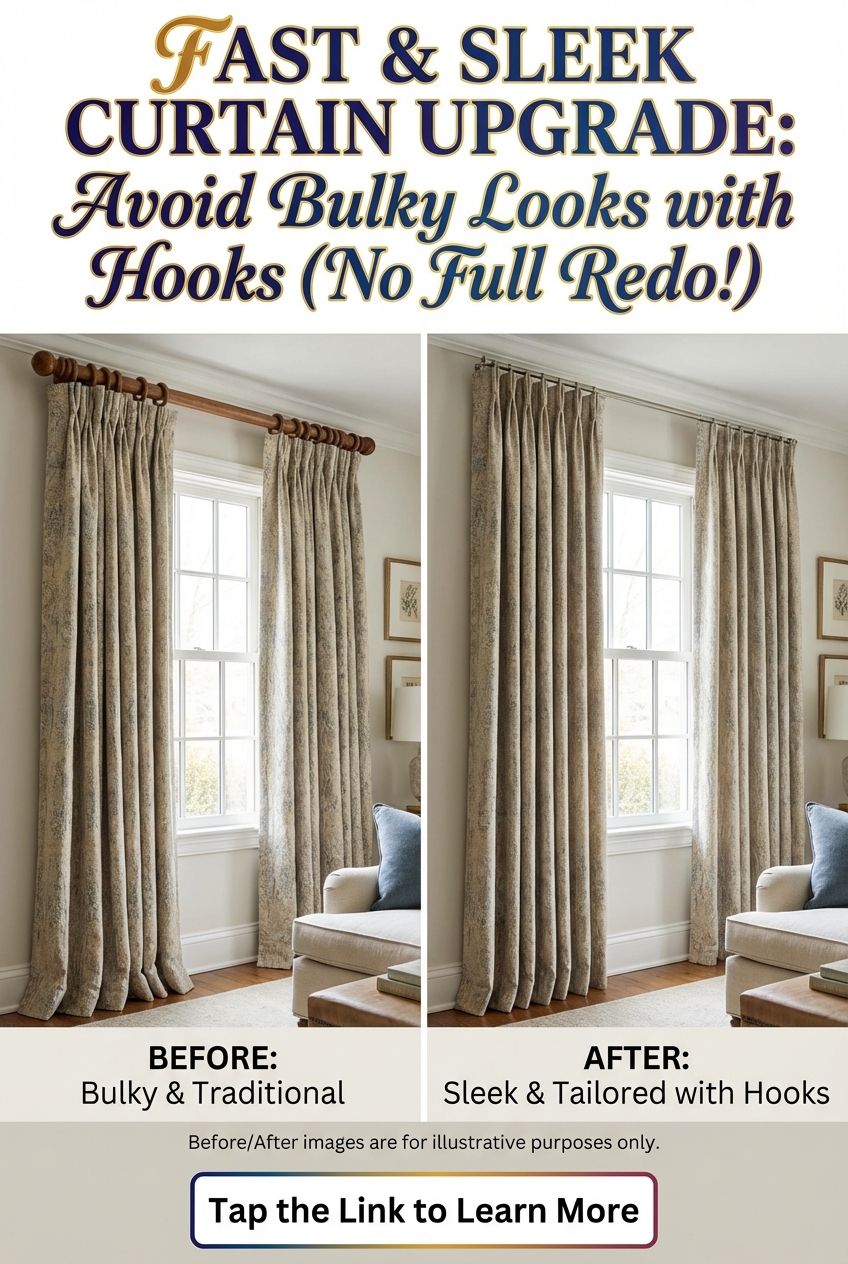 Hang Curtains with Hooks: the Fast Way to Avoid a Bulky Look (without a Full Redo) - photo 5