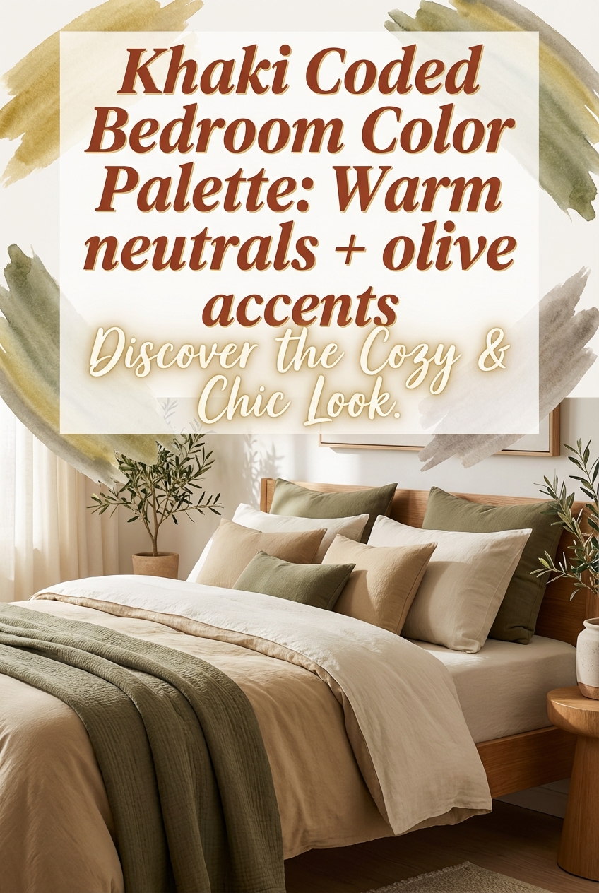 Khaki Coded Bedroom Color Palette: Warm neutrals + olive accents - photo 2