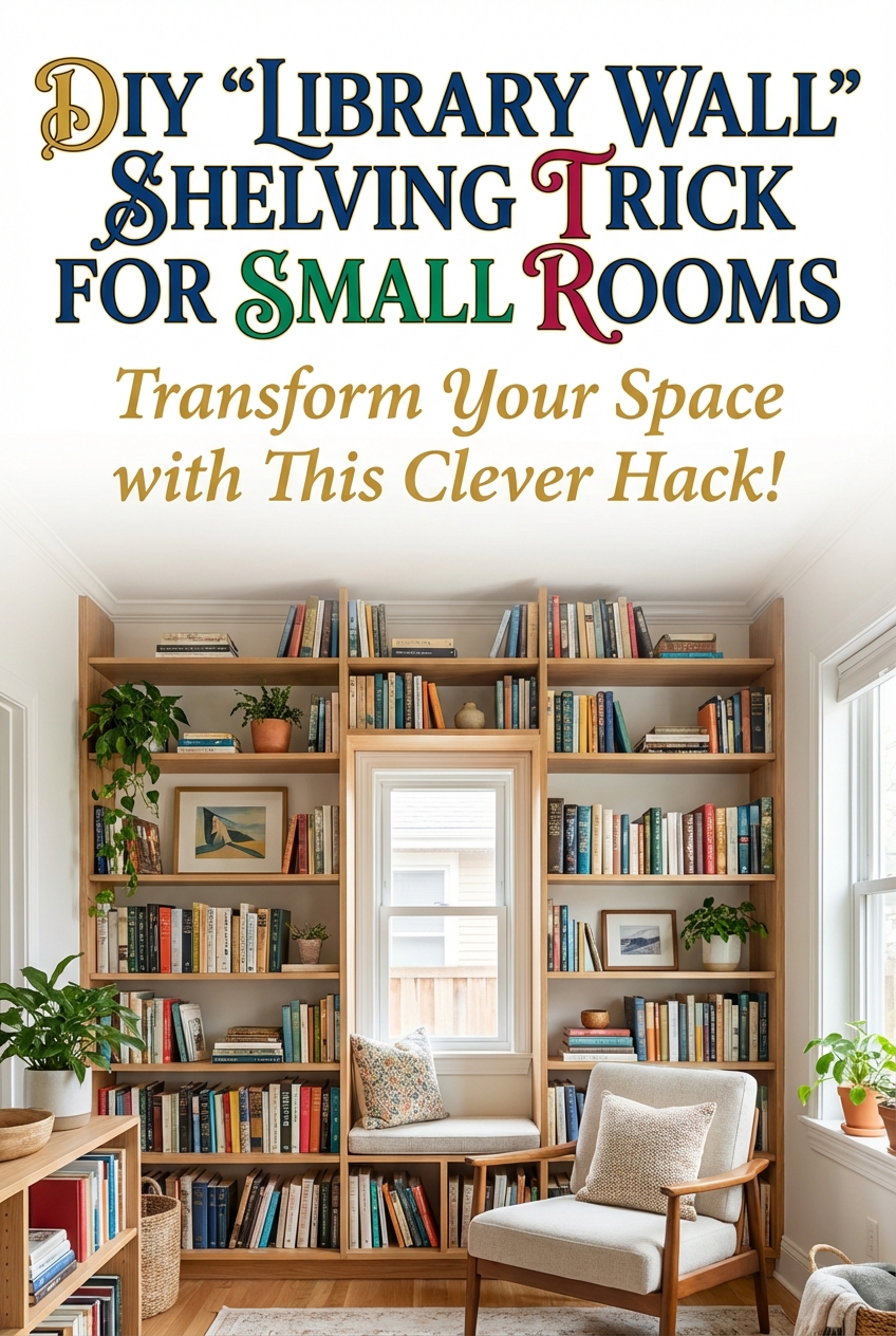 DIY “Library Wall” Shelving Trick for Small Rooms - photo 2