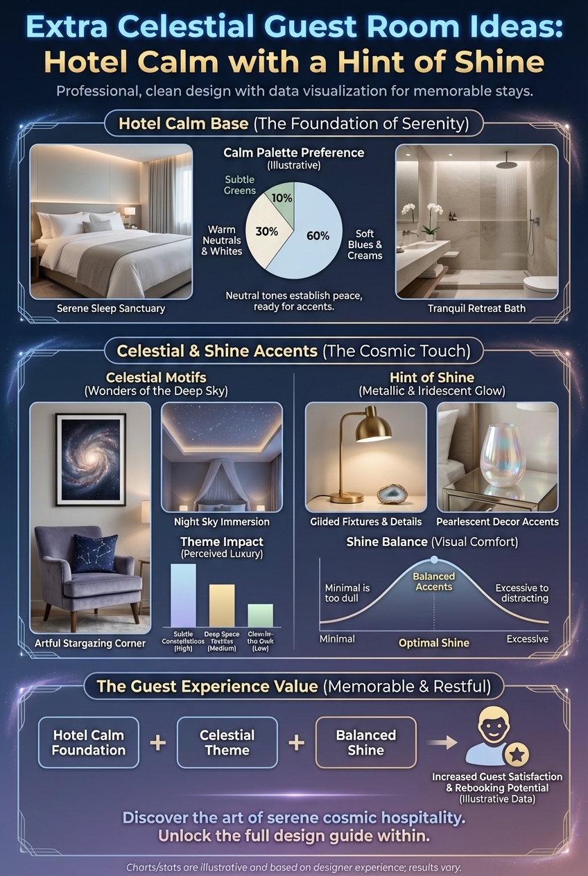 Extra Celestial Guest Room Ideas: Hotel Calm with a Hint of Shine - photo 3
