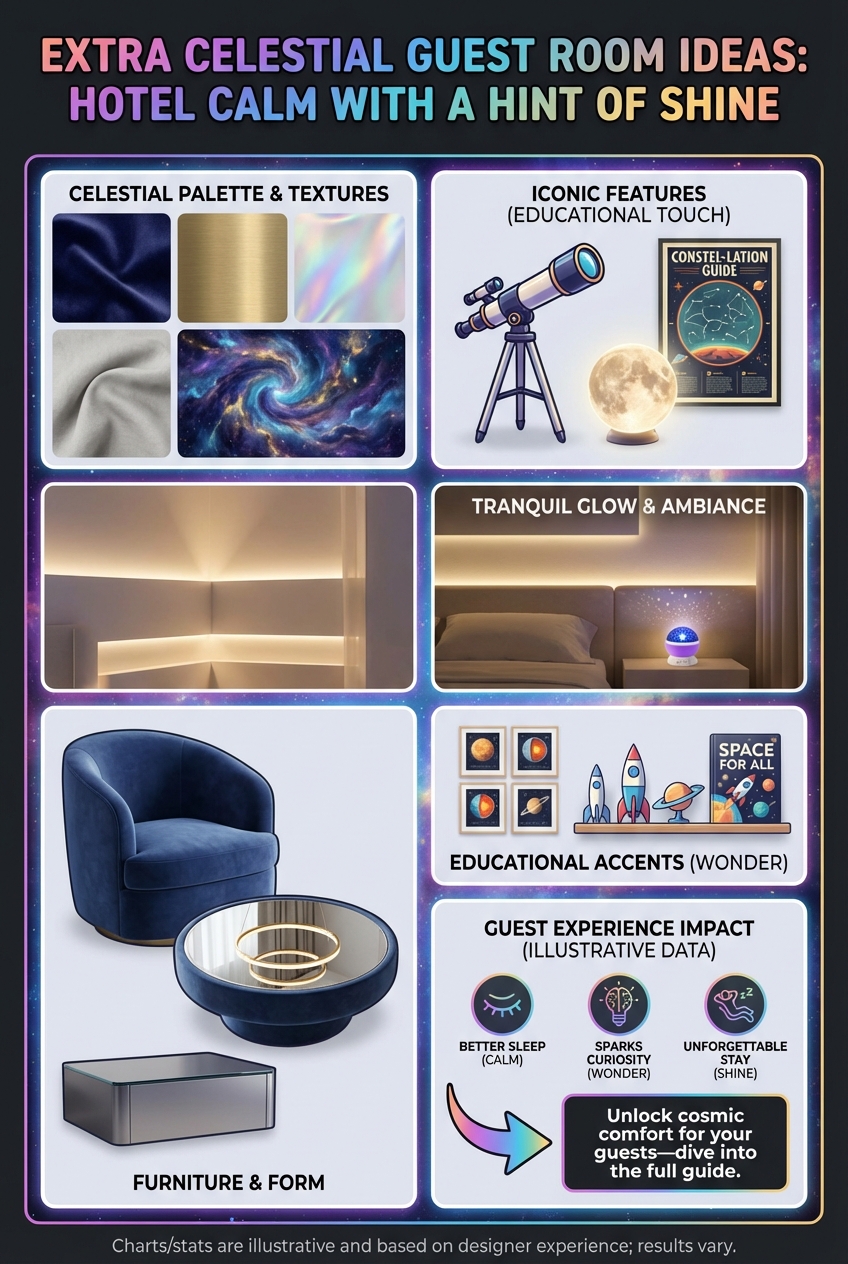 Extra Celestial Guest Room Ideas: Hotel Calm with a Hint of Shine - photo 4