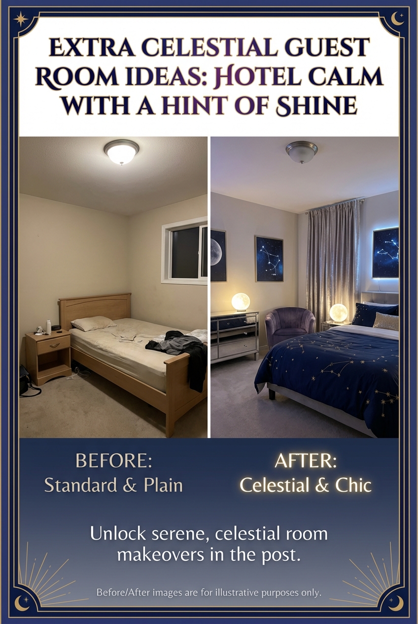 Extra Celestial Guest Room Ideas: Hotel Calm with a Hint of Shine - photo 5