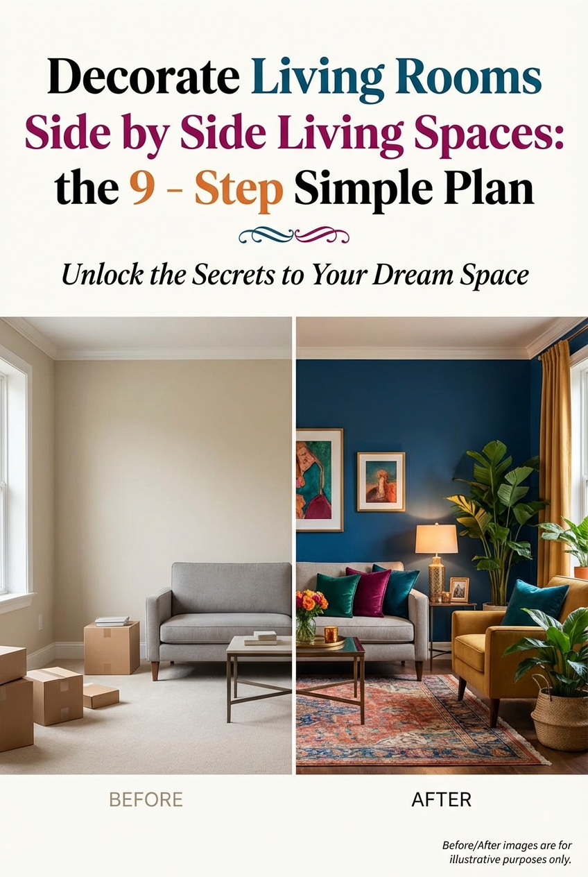 Decorate Living Rooms Side by Side Living Spaces: the 9 – Step Simple Plan - photo 5