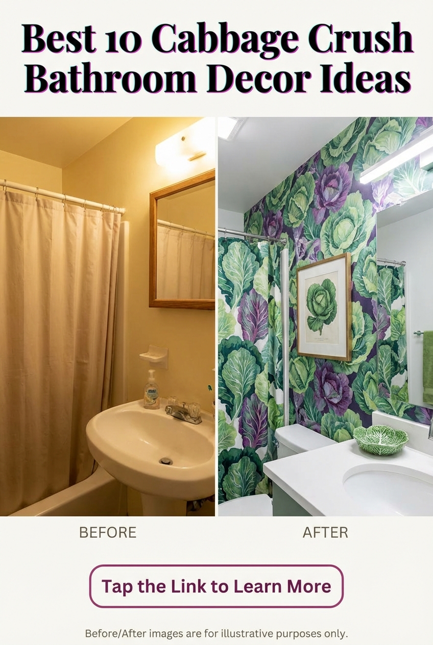 Best 10 Cabbage Crush Bathroom Decor Ideas - photo 5