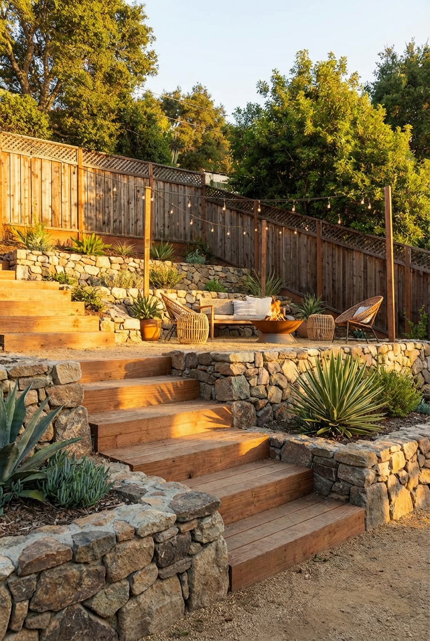 Budget Friendly Sloped Backyard Ideas