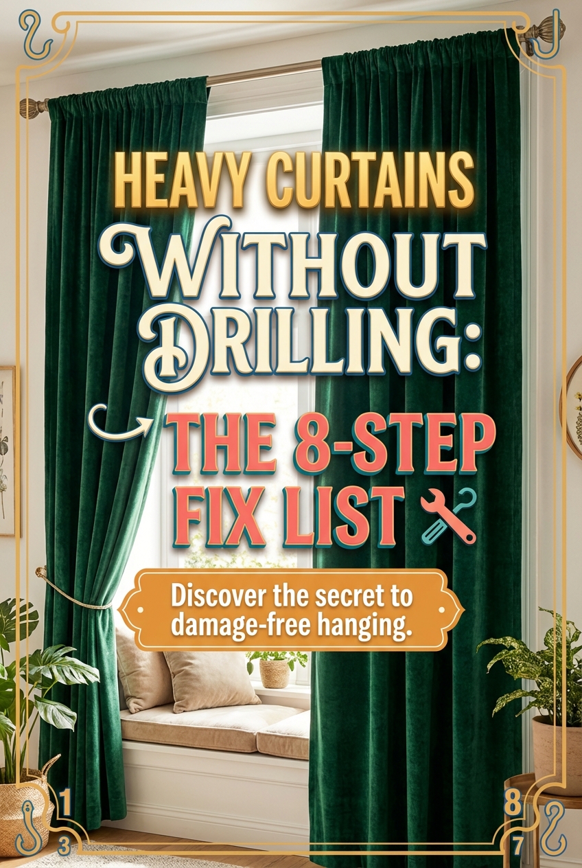 Heavy Curtains Without Drilling: the 8 – Step Fix List - photo 2