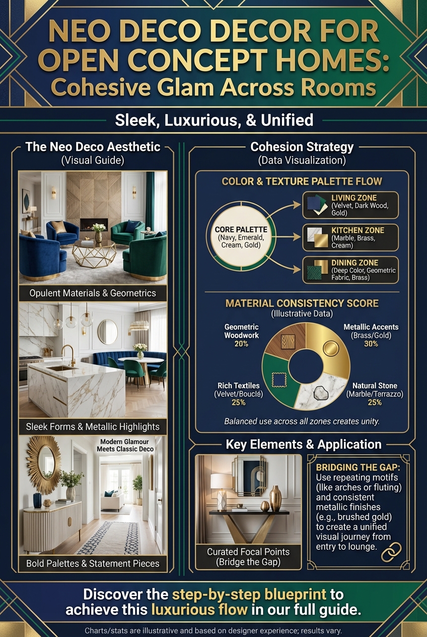 Neo Deco Decor for Open Concept Homes: Cohesive Glam Across Rooms - photo 3