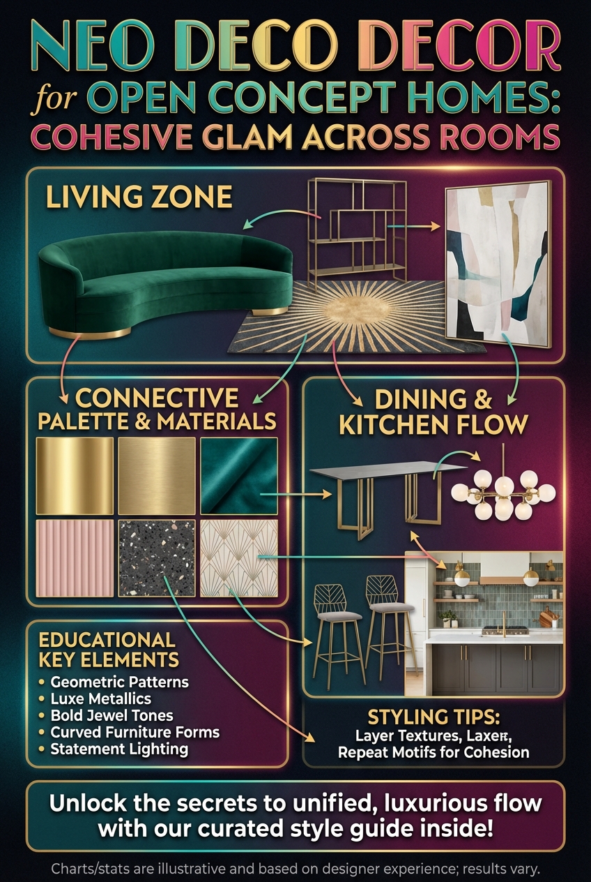 Neo Deco Decor for Open Concept Homes: Cohesive Glam Across Rooms - photo 4