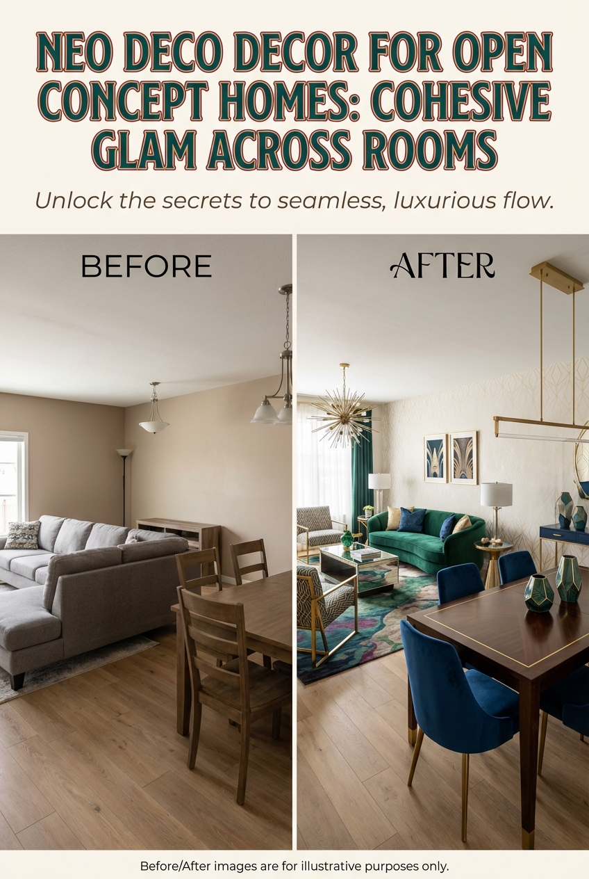Neo Deco Decor for Open Concept Homes: Cohesive Glam Across Rooms - photo 5