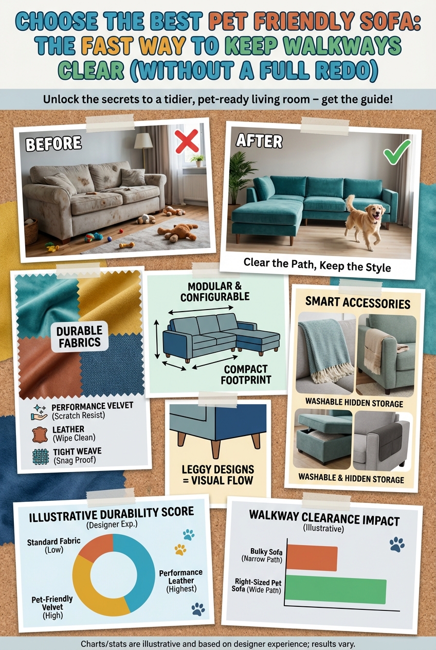 Choose the Best Pet Friendly Sofa: the Fast Way to Keep Walkways Clear (without a Full Redo) - photo 4